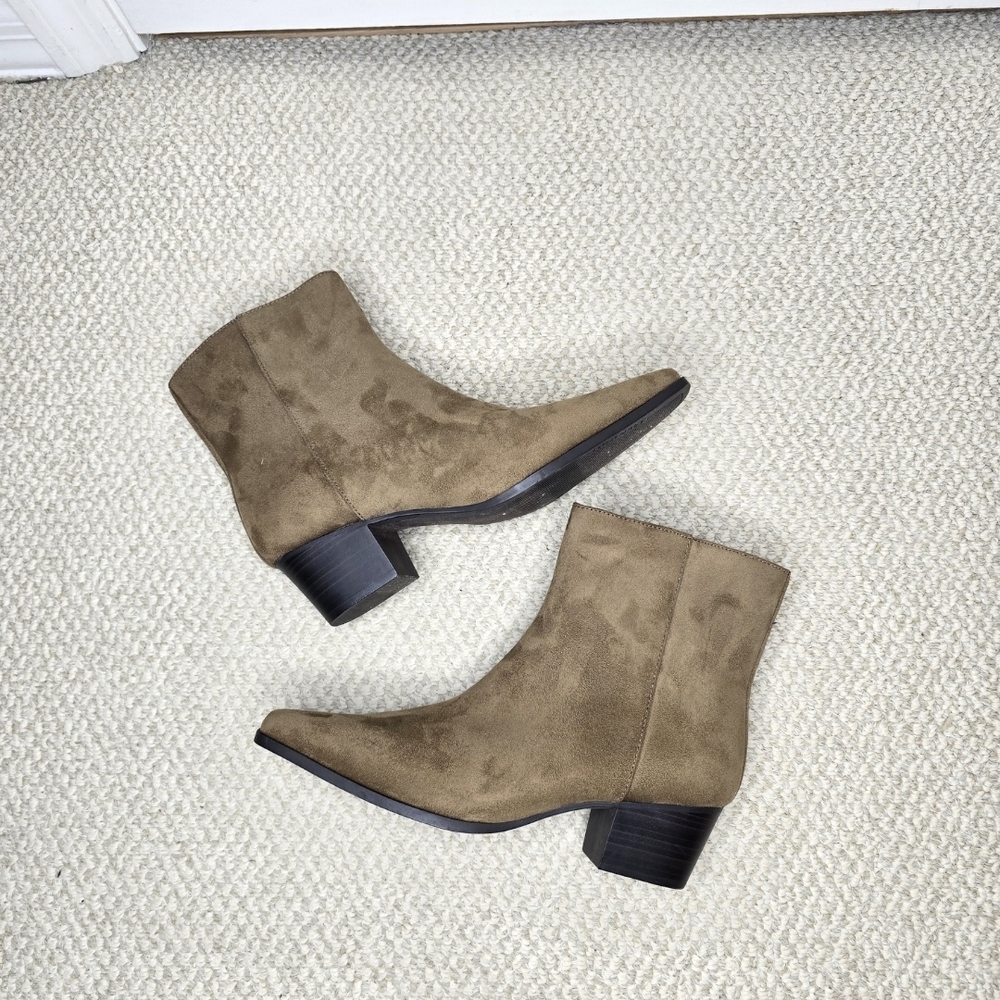 Old Navy City Bootie Ankle Boots Latte Beige 7.5